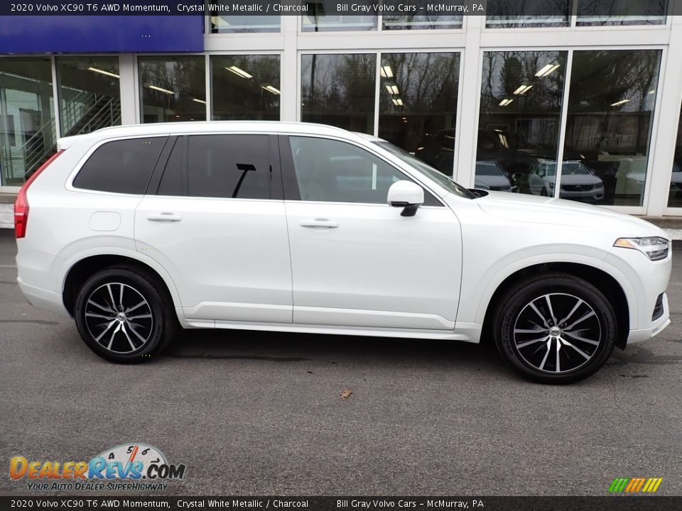 2020 Volvo XC90 T6 AWD Momentum Crystal White Metallic / Charcoal Photo #2