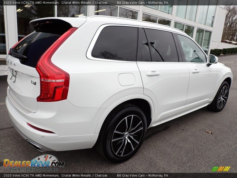 2020 Volvo XC90 T6 AWD Momentum Crystal White Metallic / Charcoal Photo #3