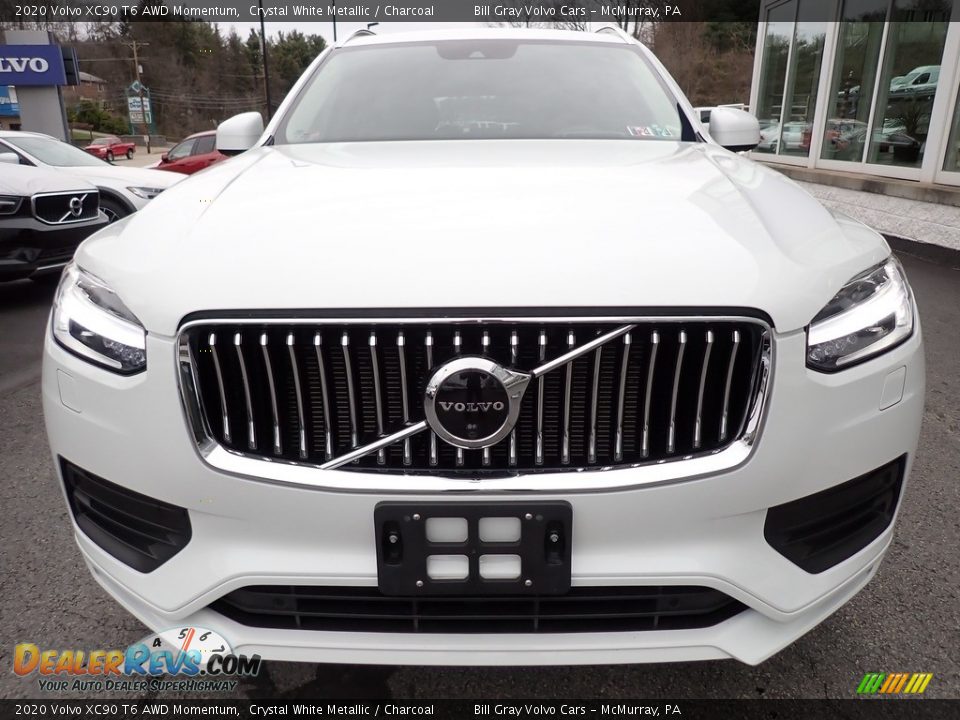 2020 Volvo XC90 T6 AWD Momentum Crystal White Metallic / Charcoal Photo #9