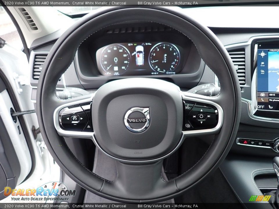 2020 Volvo XC90 T6 AWD Momentum Steering Wheel Photo #20