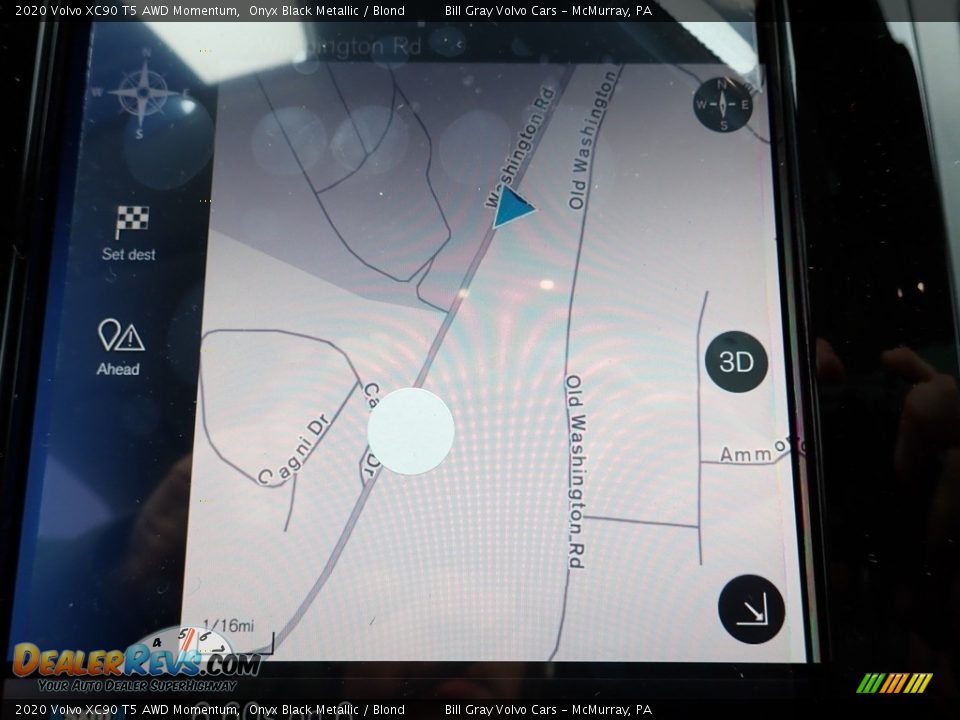 2020 Volvo XC90 T5 AWD Momentum Onyx Black Metallic / Blond Photo #13