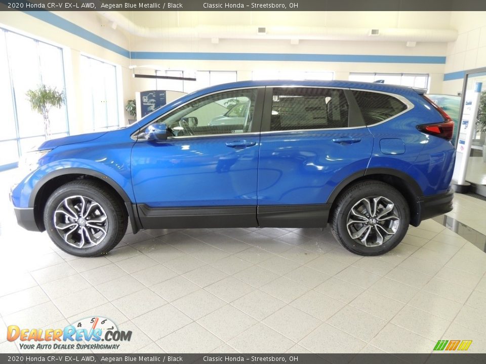 2020 Honda CR-V EX-L AWD Aegean Blue Metallic / Black Photo #8