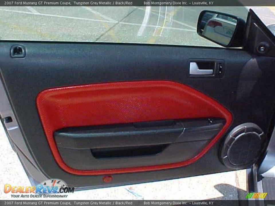 2007 Ford Mustang GT Premium Coupe Tungsten Grey Metallic / Black/Red Photo #5