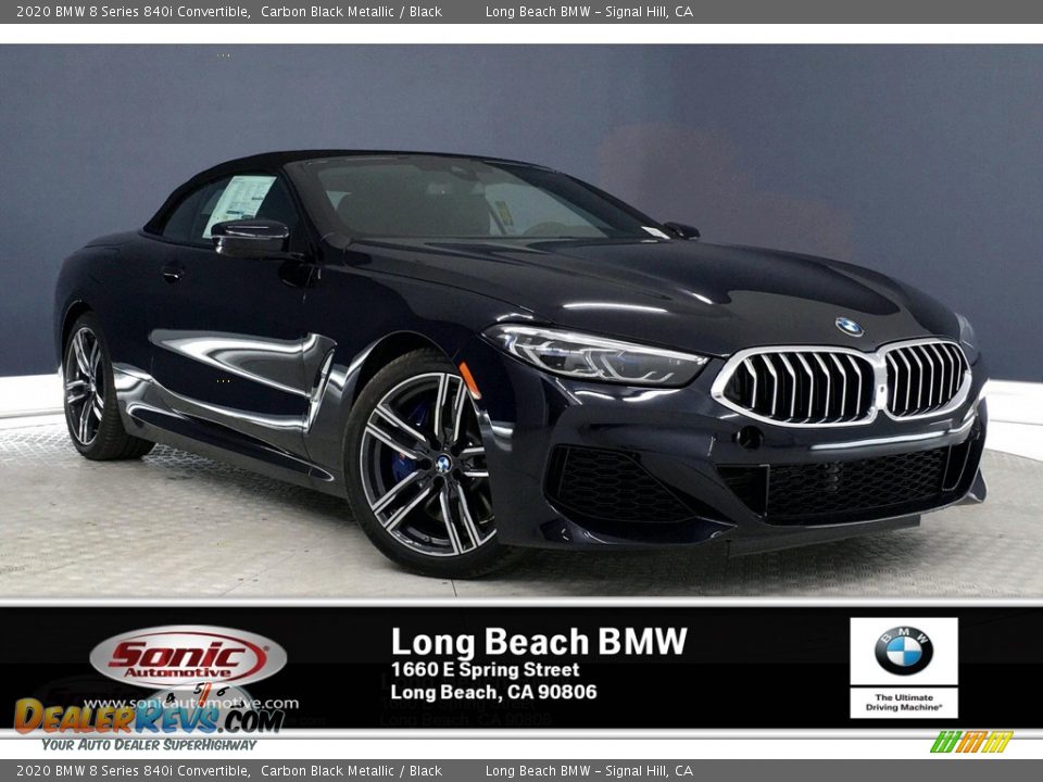 2020 BMW 8 Series 840i Convertible Carbon Black Metallic / Black Photo #1