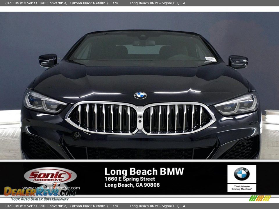 2020 BMW 8 Series 840i Convertible Carbon Black Metallic / Black Photo #2