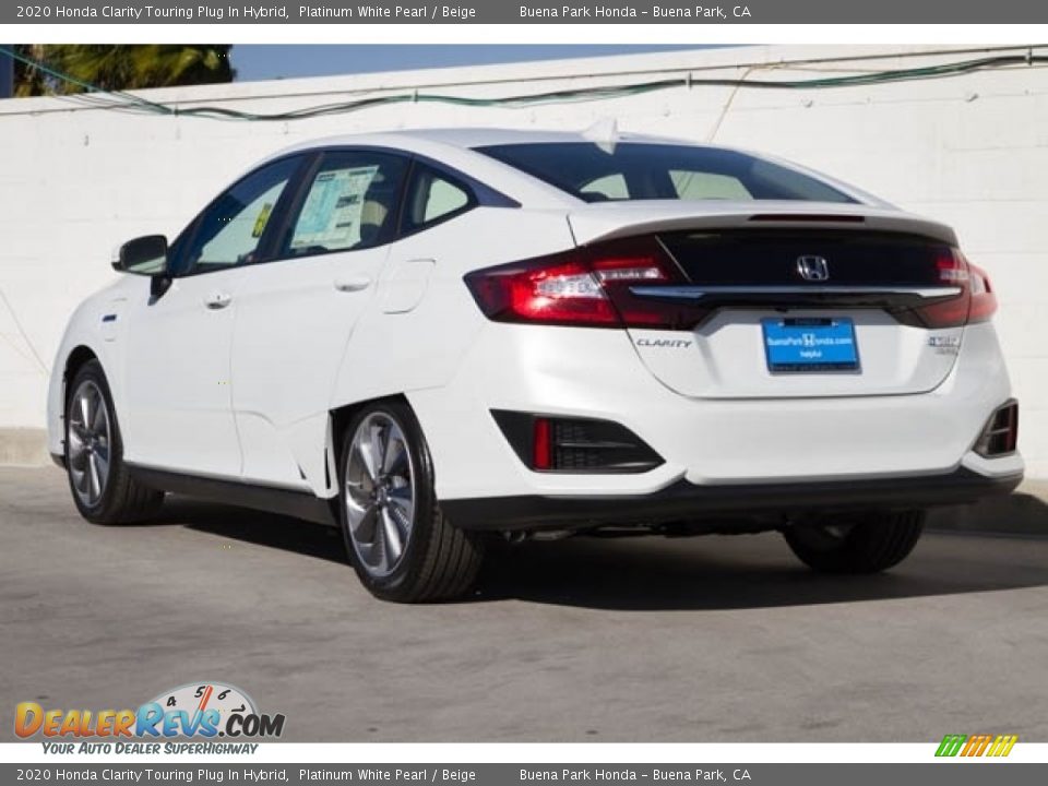 2020 Honda Clarity Touring Plug In Hybrid Platinum White Pearl / Beige Photo #2
