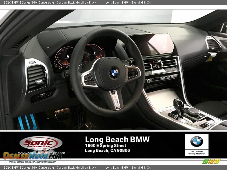 2020 BMW 8 Series 840i Convertible Carbon Black Metallic / Black Photo #7