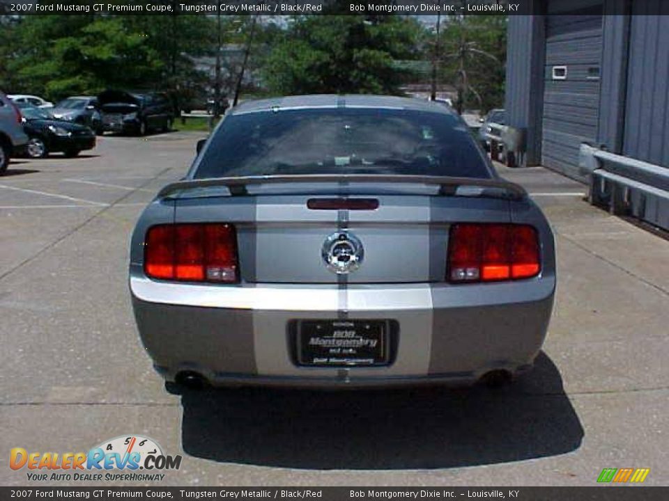 2007 Ford Mustang GT Premium Coupe Tungsten Grey Metallic / Black/Red Photo #7