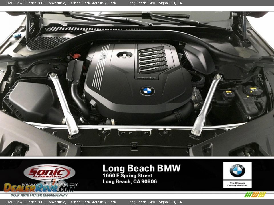 2020 BMW 8 Series 840i Convertible Carbon Black Metallic / Black Photo #10