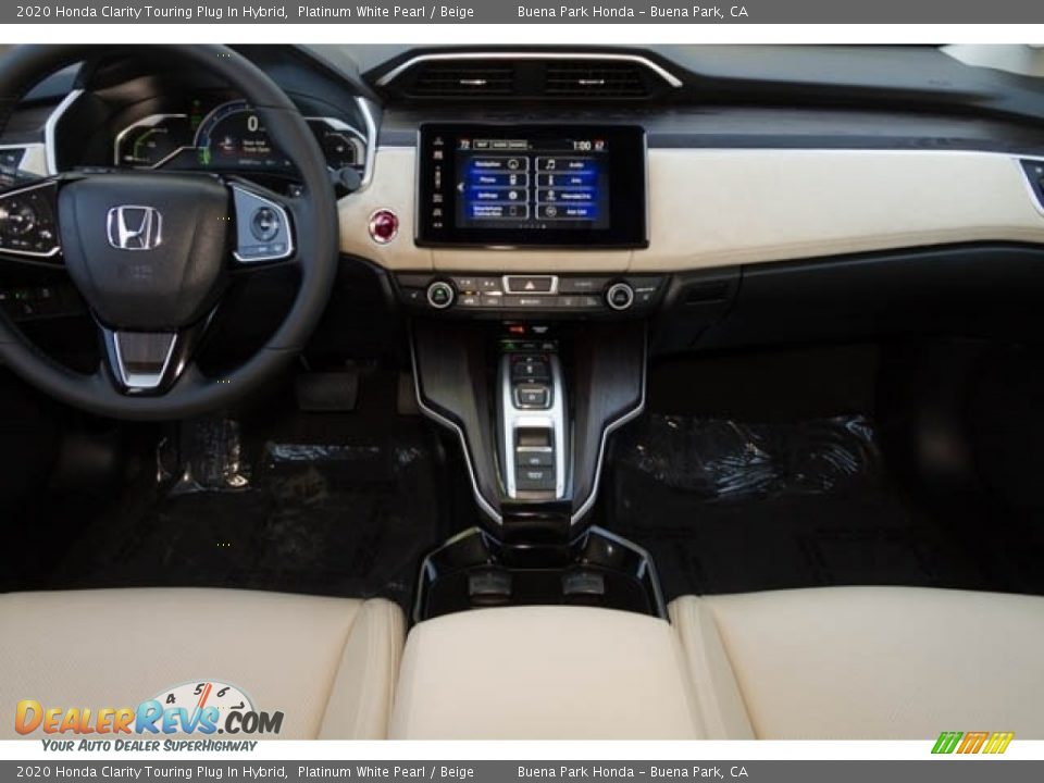 2020 Honda Clarity Touring Plug In Hybrid Platinum White Pearl / Beige Photo #10
