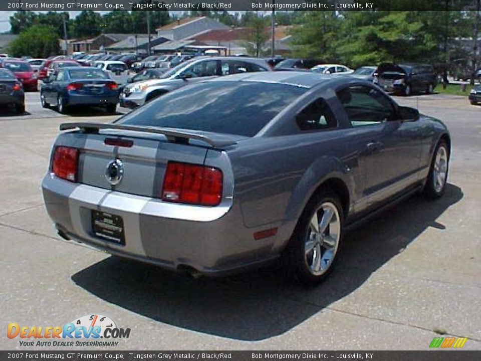 2007 Ford Mustang GT Premium Coupe Tungsten Grey Metallic / Black/Red Photo #8