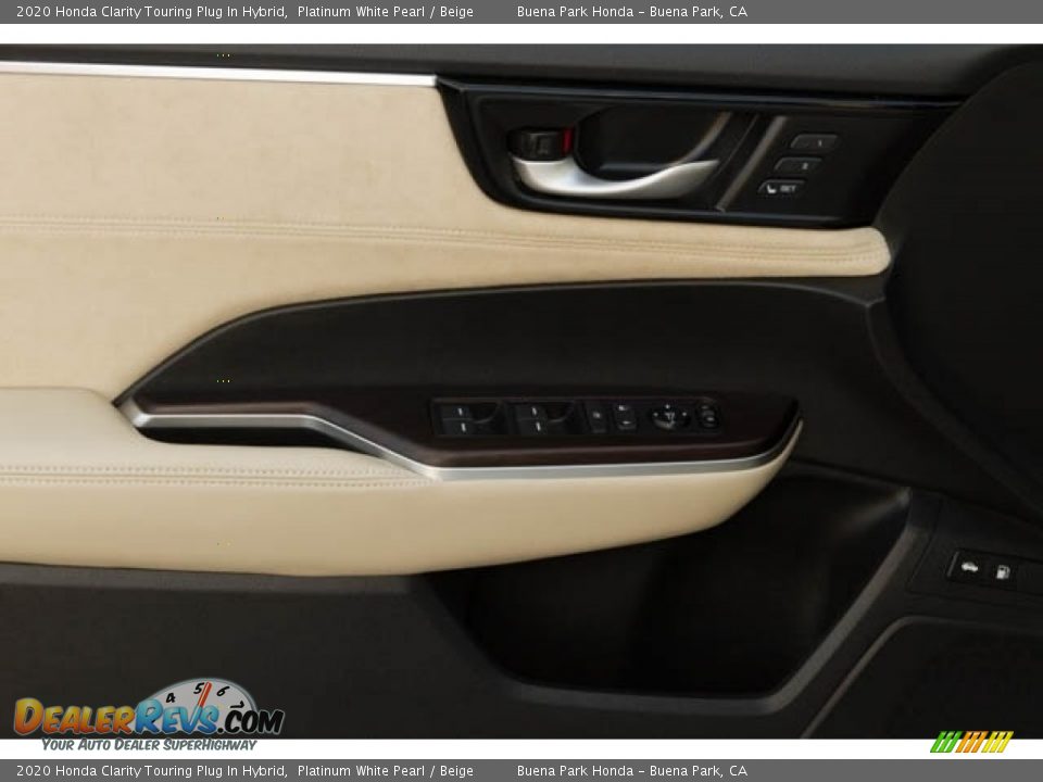 2020 Honda Clarity Touring Plug In Hybrid Platinum White Pearl / Beige Photo #27