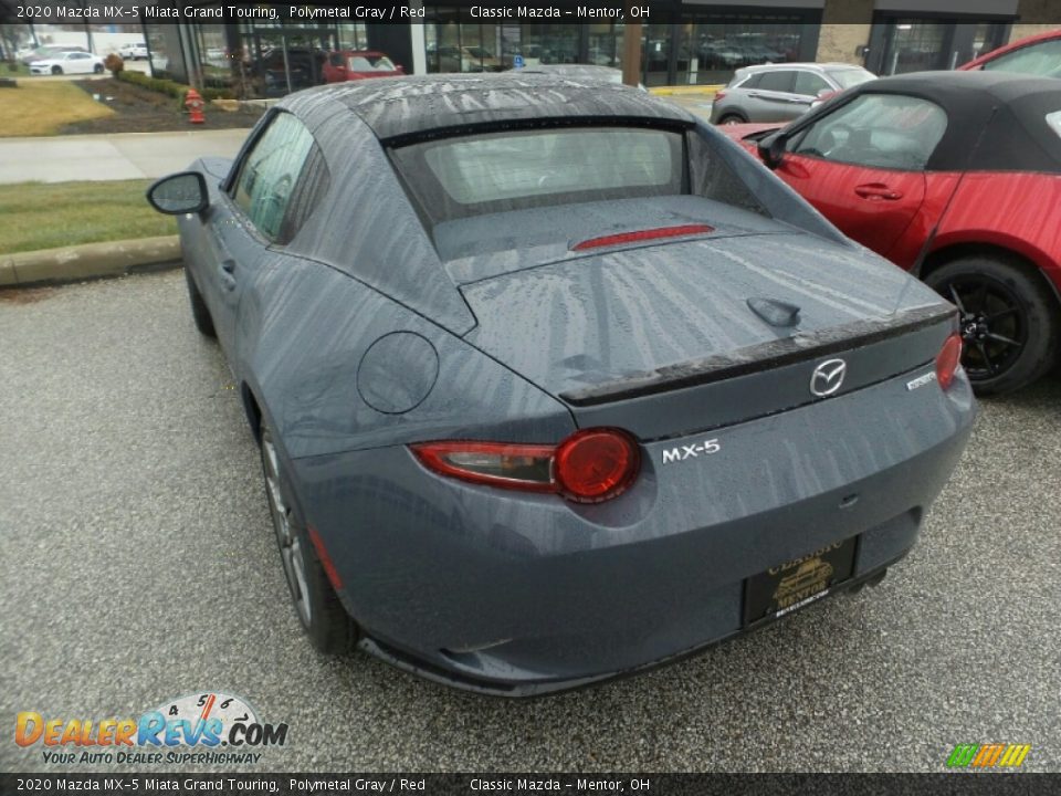 2020 Mazda MX-5 Miata Grand Touring Polymetal Gray / Red Photo #4