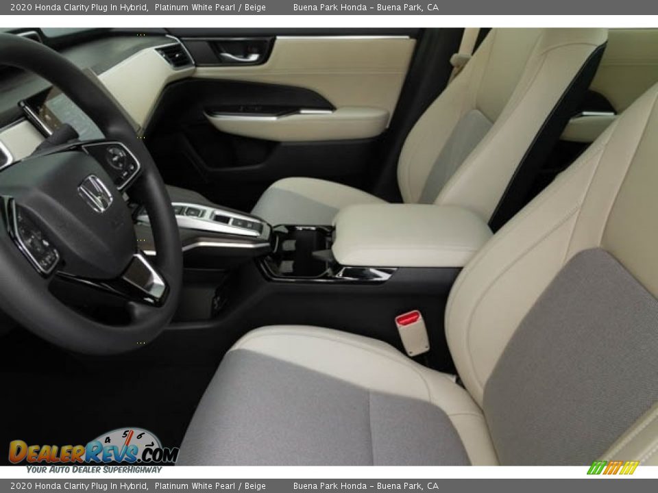 2020 Honda Clarity Plug In Hybrid Platinum White Pearl / Beige Photo #17