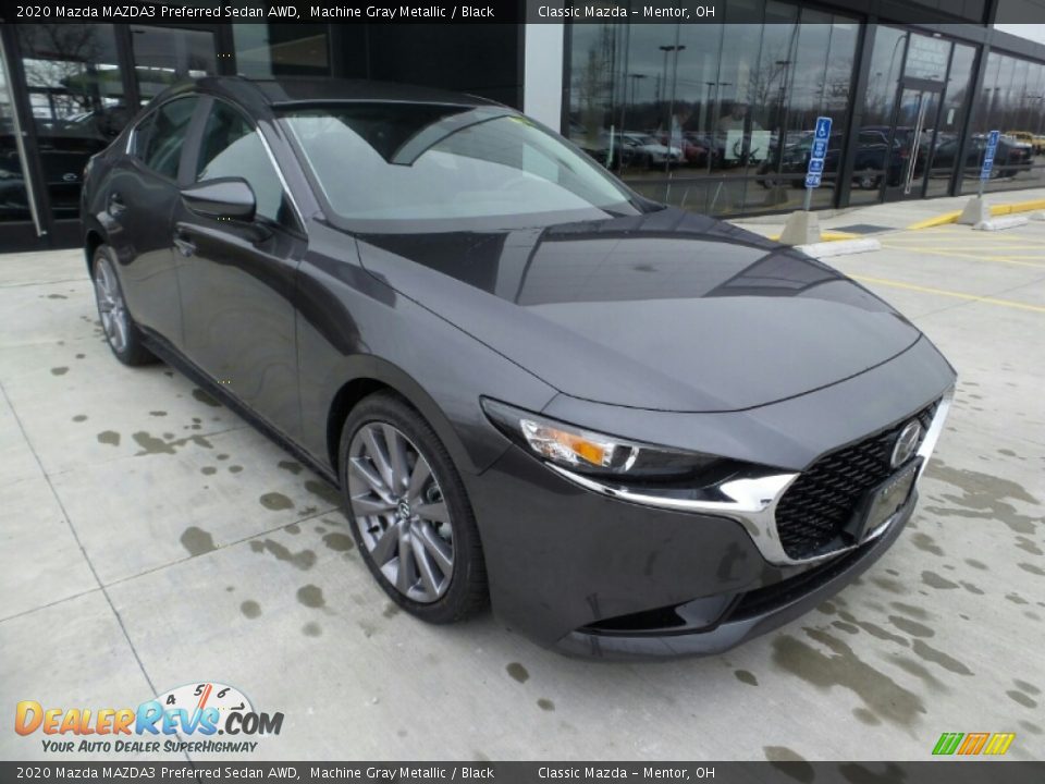 2020 Mazda MAZDA3 Preferred Sedan AWD Machine Gray Metallic / Black Photo #1