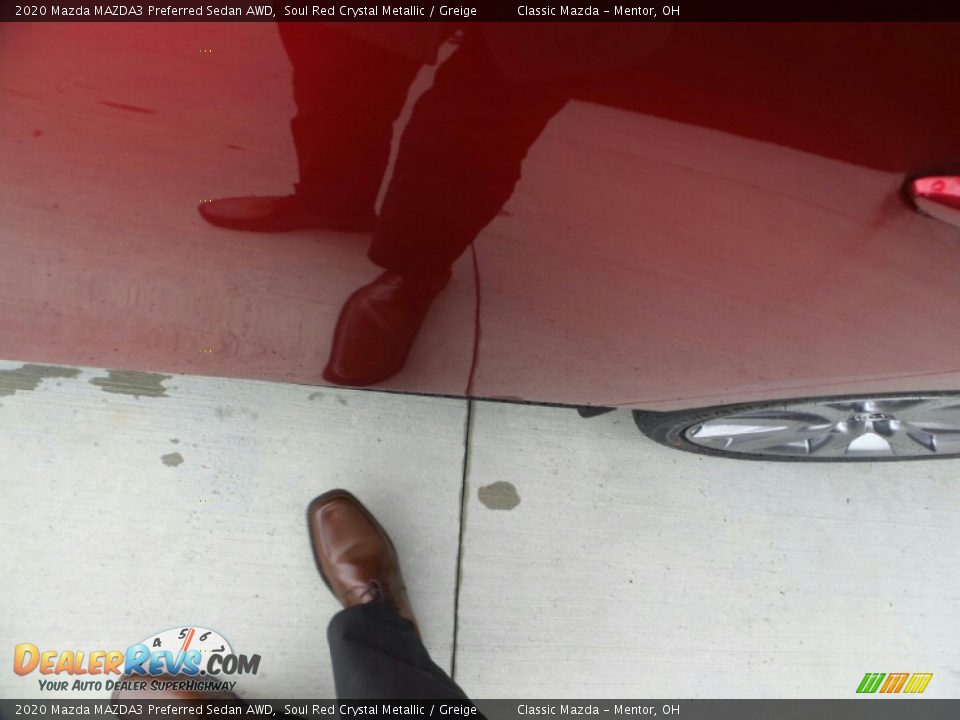 2020 Mazda MAZDA3 Preferred Sedan AWD Soul Red Crystal Metallic / Greige Photo #5