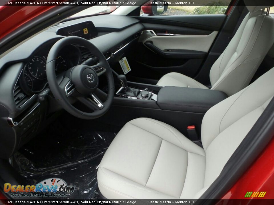 2020 Mazda MAZDA3 Preferred Sedan AWD Soul Red Crystal Metallic / Greige Photo #6