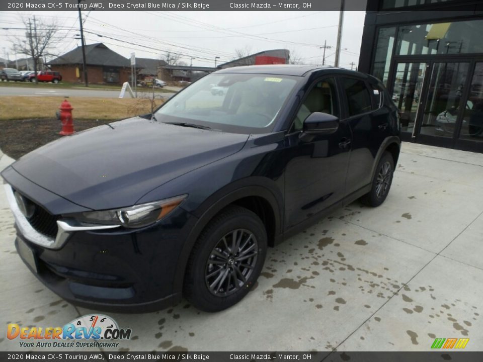 2020 Mazda CX-5 Touring AWD Deep Crystal Blue Mica / Silk Beige Photo #3
