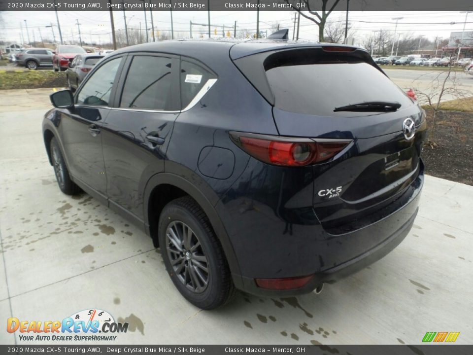 2020 Mazda CX-5 Touring AWD Deep Crystal Blue Mica / Silk Beige Photo #4