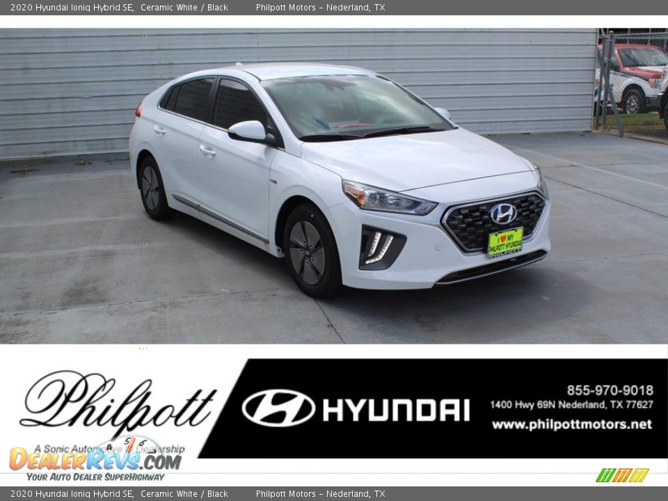 2020 Hyundai Ioniq Hybrid SE Ceramic White / Black Photo #1