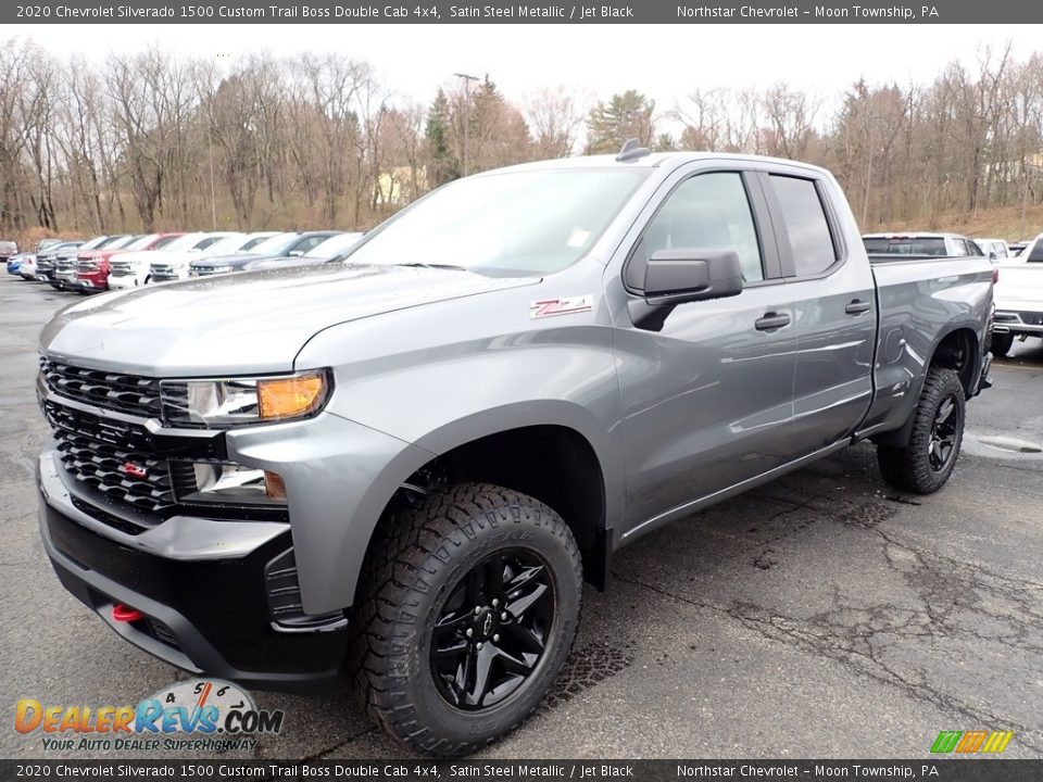 2020 Chevrolet Silverado 1500 Custom Trail Boss Double Cab 4x4 Satin Steel Metallic / Jet Black Photo #1