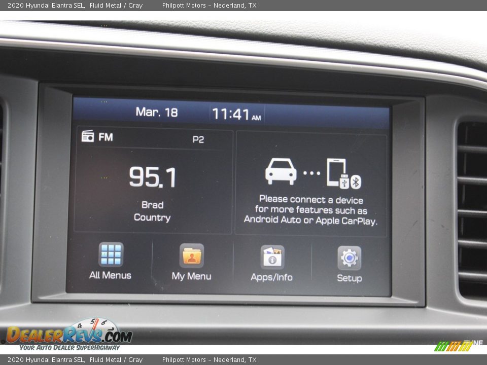 2020 Hyundai Elantra SEL Fluid Metal / Gray Photo #15