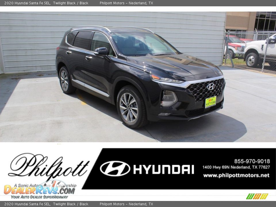 2020 Hyundai Santa Fe SEL Twilight Black / Black Photo #1