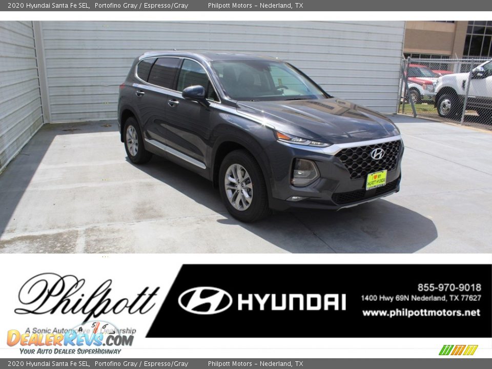 2020 Hyundai Santa Fe SEL Portofino Gray / Espresso/Gray Photo #1