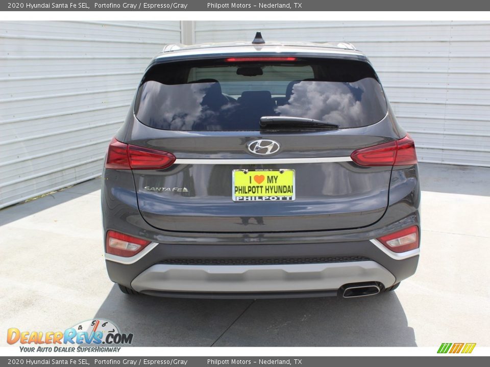 2020 Hyundai Santa Fe SEL Portofino Gray / Espresso/Gray Photo #7