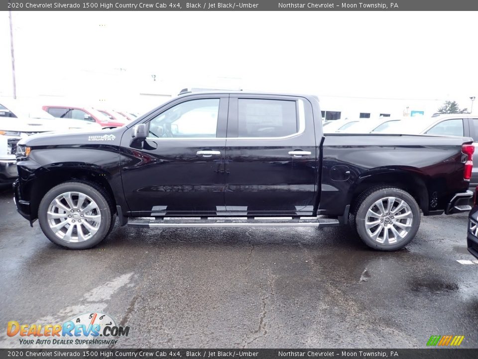 2020 Chevrolet Silverado 1500 High Country Crew Cab 4x4 Black / Jet Black/­Umber Photo #3