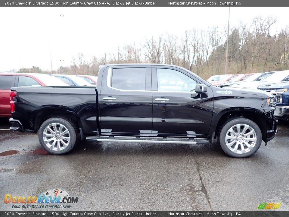2020 Chevrolet Silverado 1500 High Country Crew Cab 4x4 Black / Jet Black/­Umber Photo #7