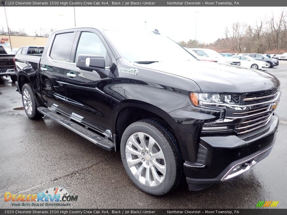 2020 Chevrolet Silverado 1500 High Country Crew Cab 4x4 Black / Jet Black/­Umber Photo #8