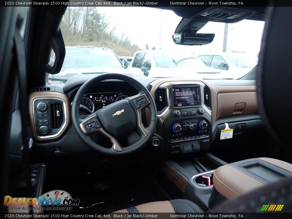 2020 Chevrolet Silverado 1500 High Country Crew Cab 4x4 Black / Jet Black/­Umber Photo #14