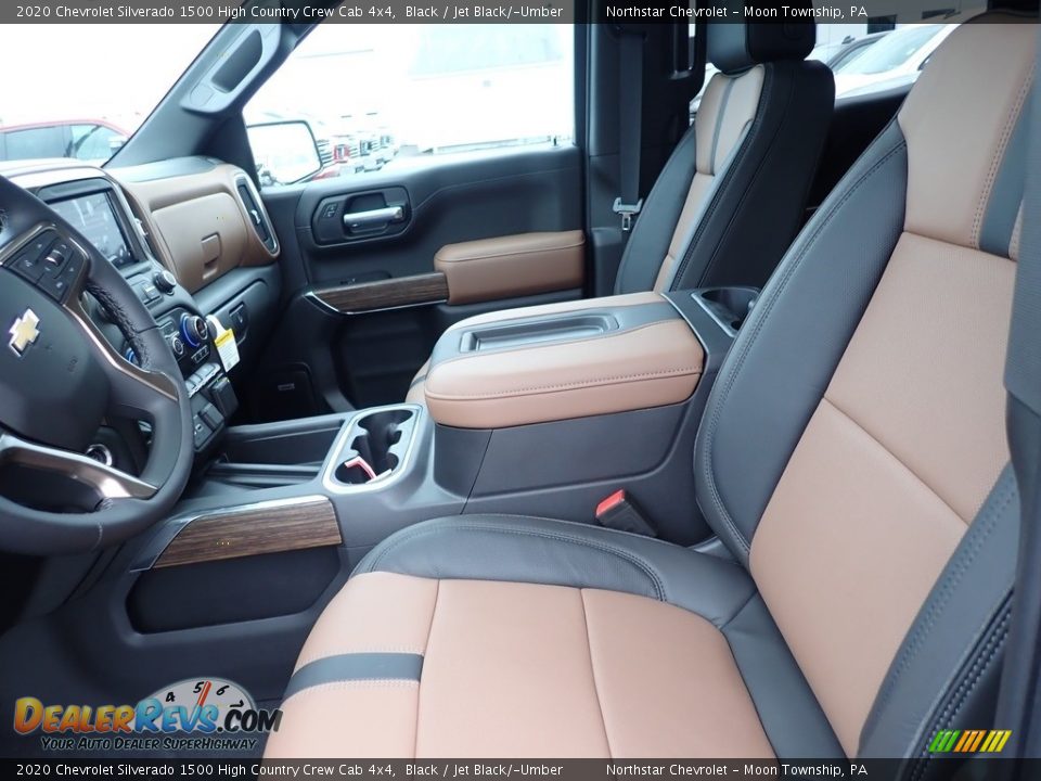 2020 Chevrolet Silverado 1500 High Country Crew Cab 4x4 Black / Jet Black/­Umber Photo #15
