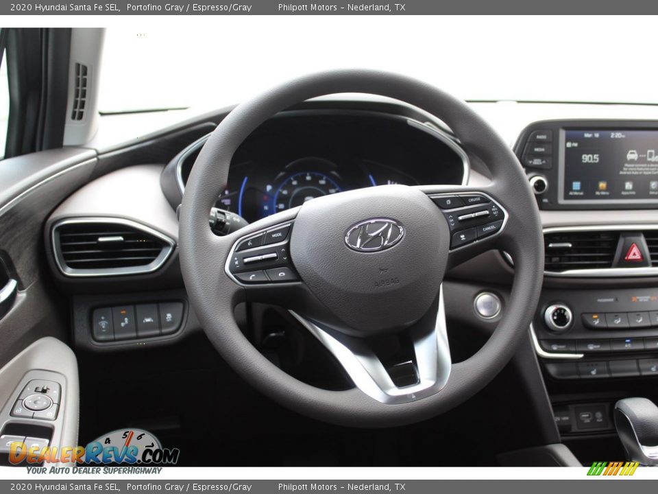 2020 Hyundai Santa Fe SEL Portofino Gray / Espresso/Gray Photo #22