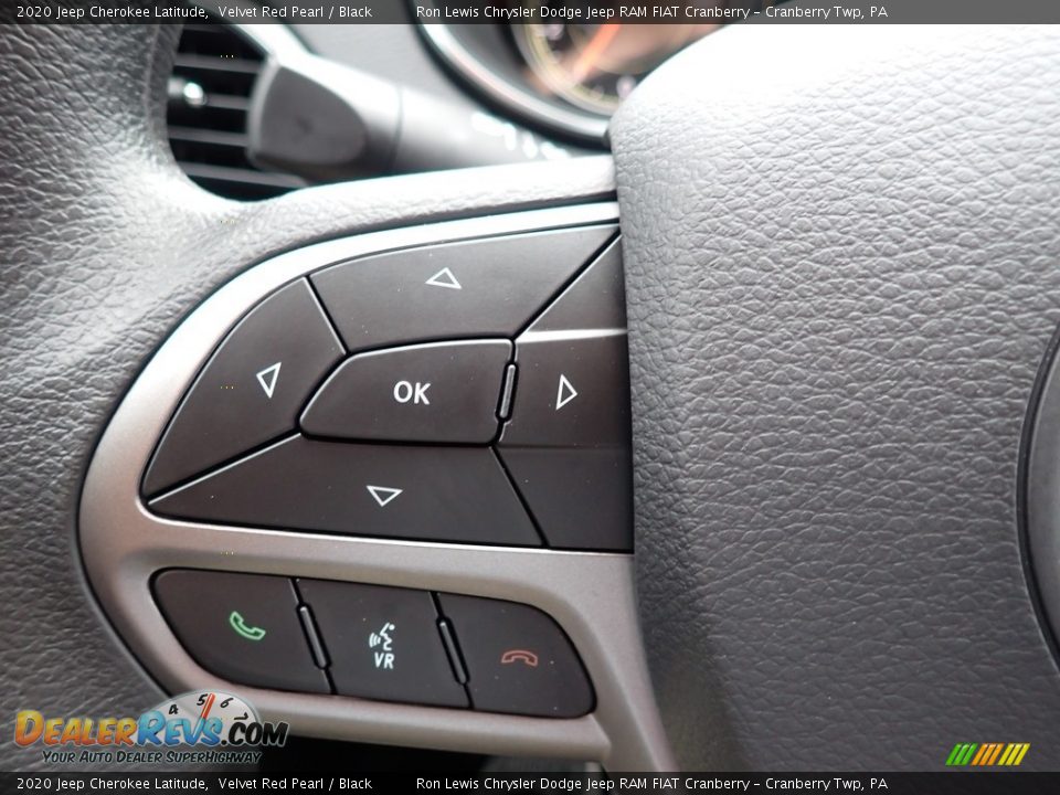 2020 Jeep Cherokee Latitude Velvet Red Pearl / Black Photo #19