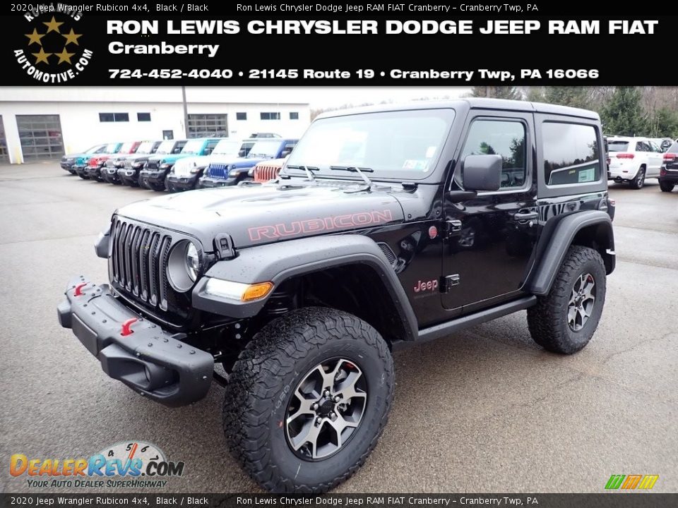 2020 Jeep Wrangler Rubicon 4x4 Black / Black Photo #1