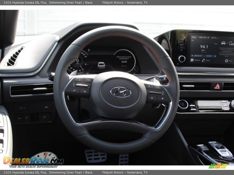 2020 Hyundai Sonata SEL Plus Shimmering Silver Pearl / Black Photo #21