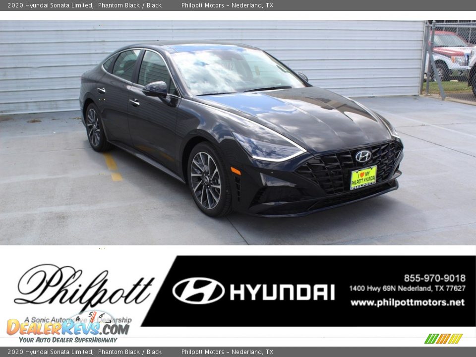 2020 Hyundai Sonata Limited Phantom Black / Black Photo #1