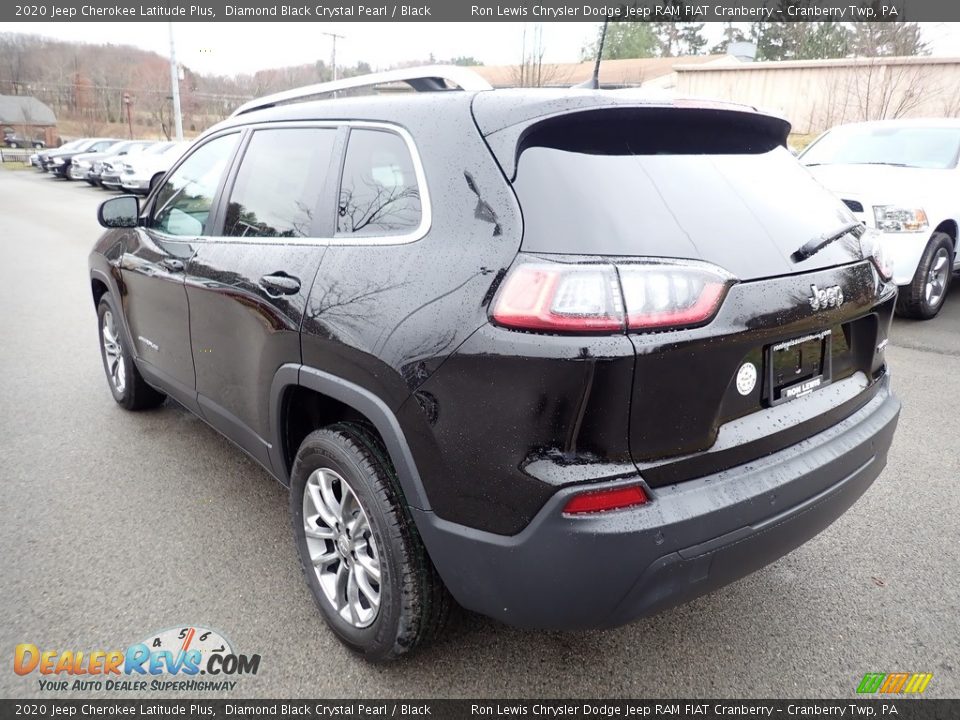 2020 Jeep Cherokee Latitude Plus Diamond Black Crystal Pearl / Black Photo #3