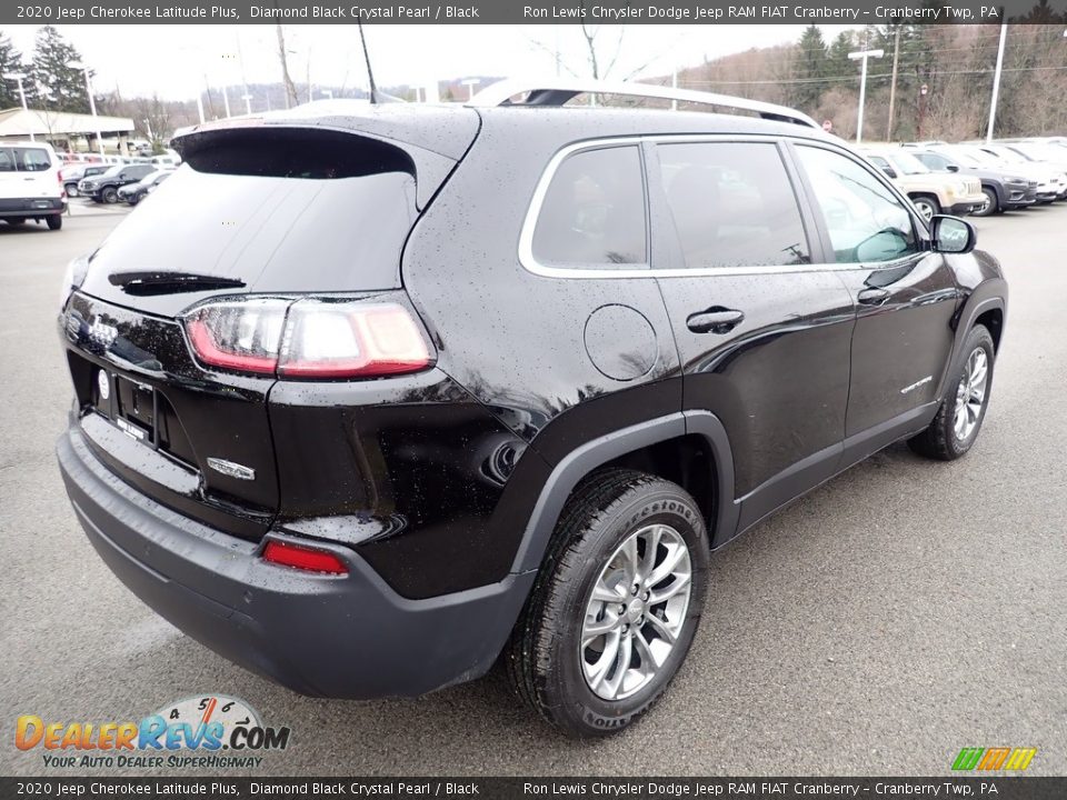 2020 Jeep Cherokee Latitude Plus Diamond Black Crystal Pearl / Black Photo #5