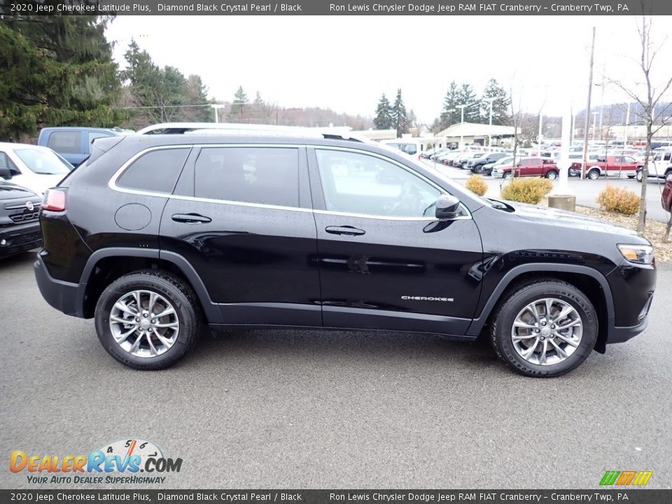 2020 Jeep Cherokee Latitude Plus Diamond Black Crystal Pearl / Black Photo #6