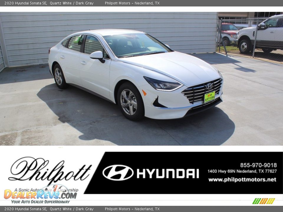 2020 Hyundai Sonata SE Quartz White / Dark Gray Photo #1