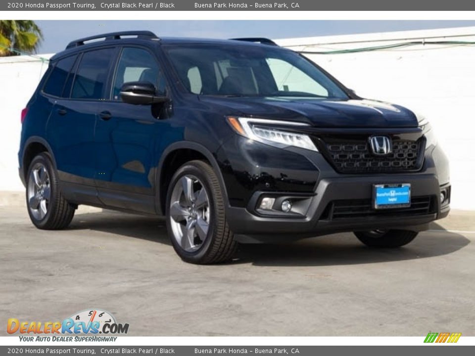 2020 Honda Passport Touring Crystal Black Pearl / Black Photo #1