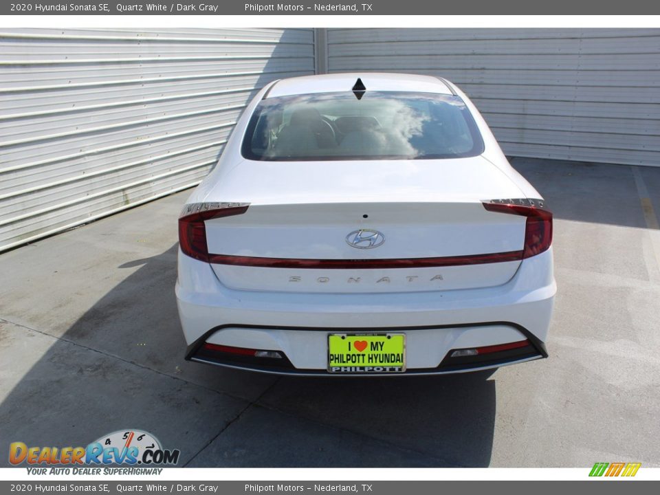 2020 Hyundai Sonata SE Quartz White / Dark Gray Photo #7