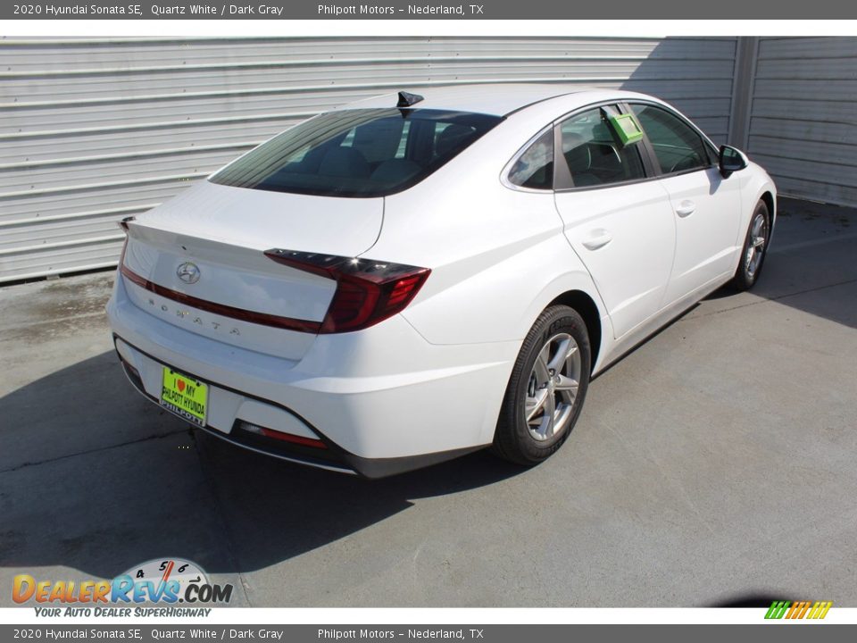 2020 Hyundai Sonata SE Quartz White / Dark Gray Photo #8