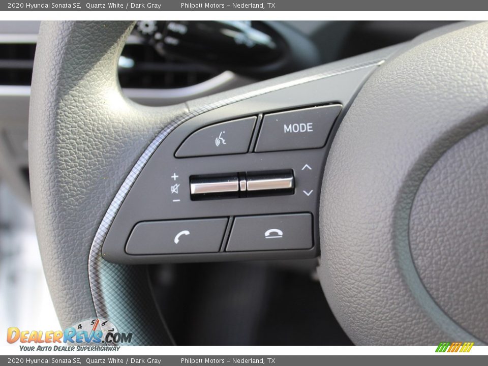 2020 Hyundai Sonata SE Quartz White / Dark Gray Photo #11