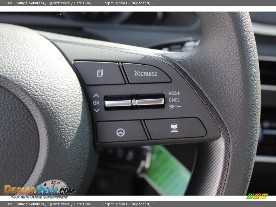 2020 Hyundai Sonata SE Quartz White / Dark Gray Photo #12