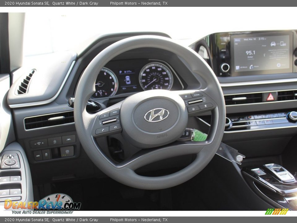 2020 Hyundai Sonata SE Quartz White / Dark Gray Photo #21