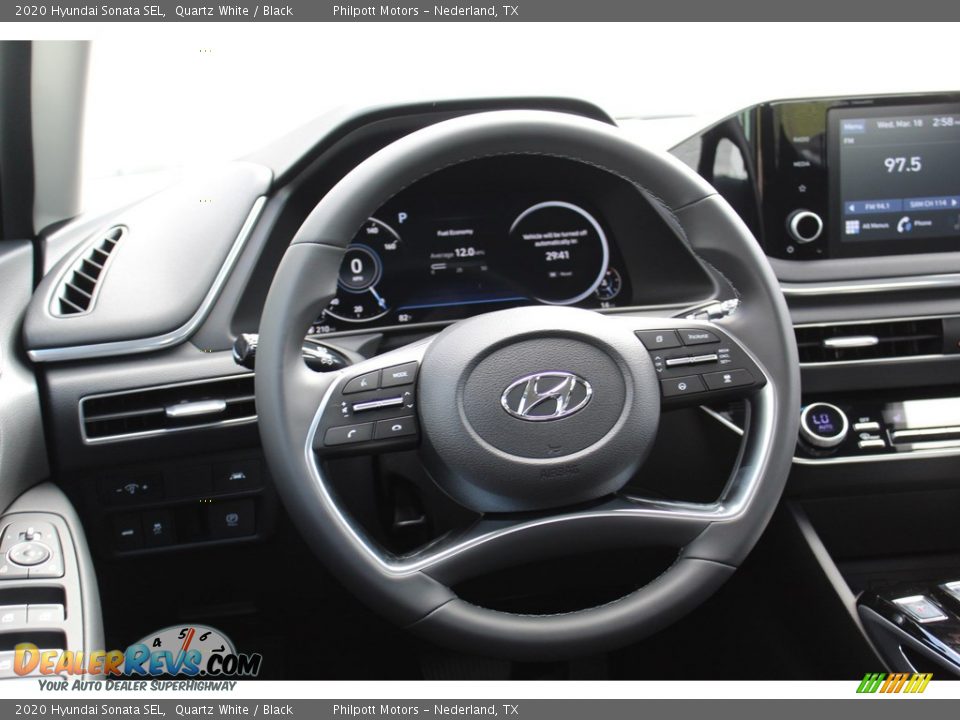 2020 Hyundai Sonata SEL Quartz White / Black Photo #22